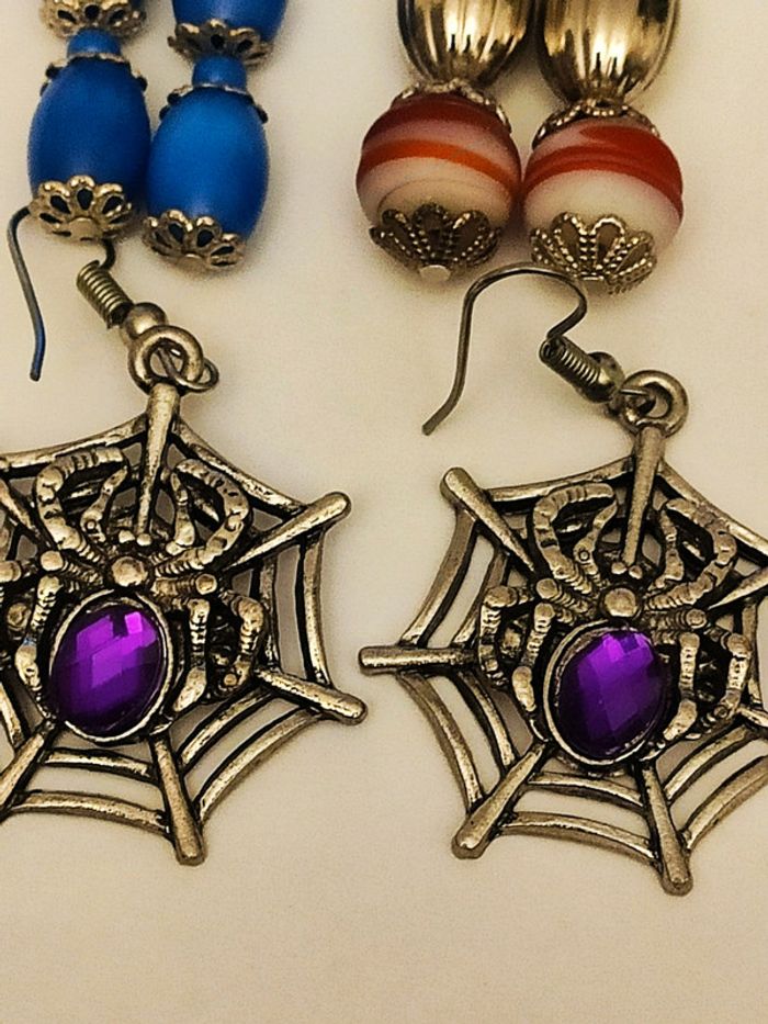 Lot de 4 paires de boucles d'oreilles - photo numéro 2