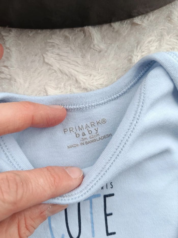 Body manches longues Garçon 3 mois cute Primark 100% coton - photo numéro 5