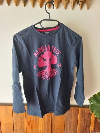 Tee-shirt manches longues bleu