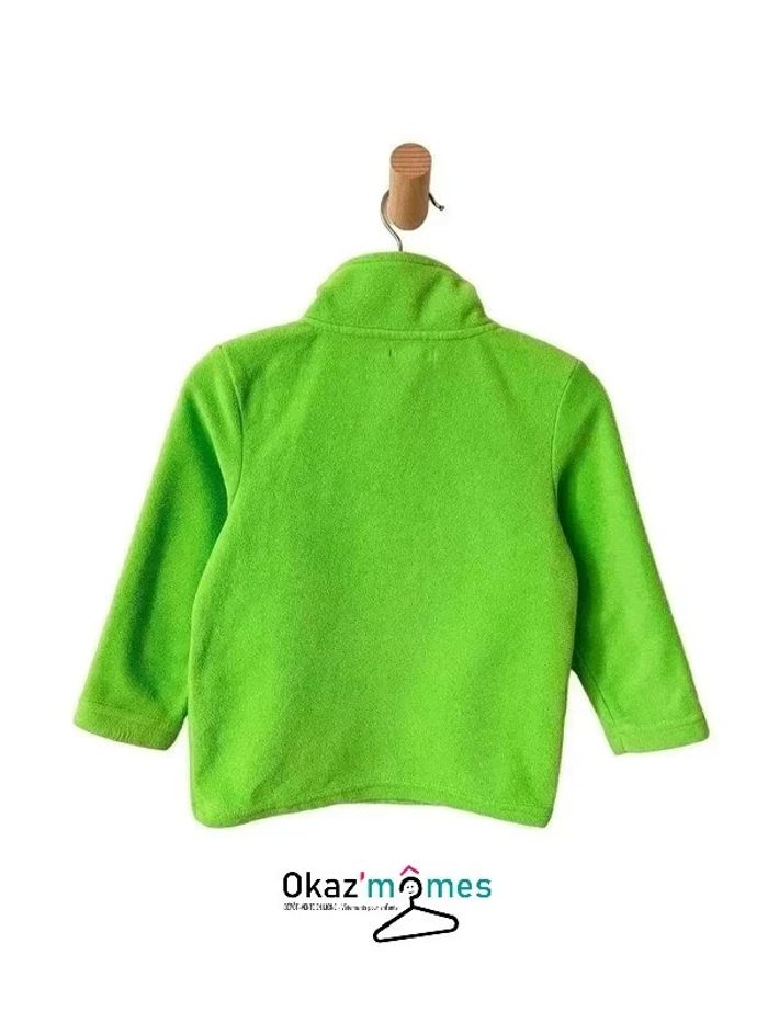 Sweat polaire vert fluo à ouverture zippée - Premaman 23 mois (86cm) - photo numéro 3