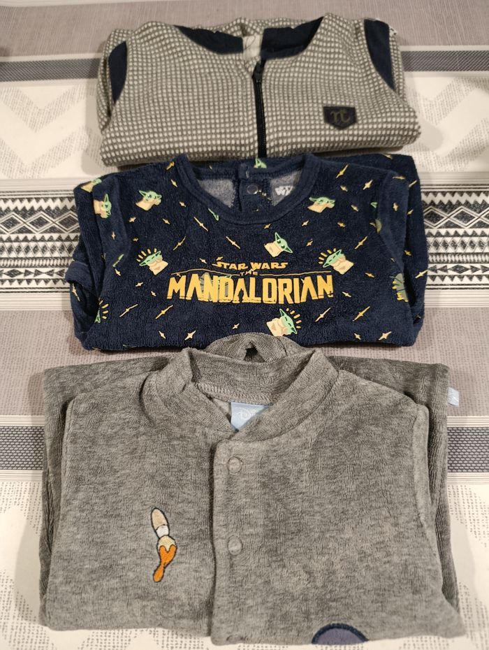 Pyjama bébé garçon 3 mois lot de 3 Disney Star Wars et Necix's - photo numéro 2