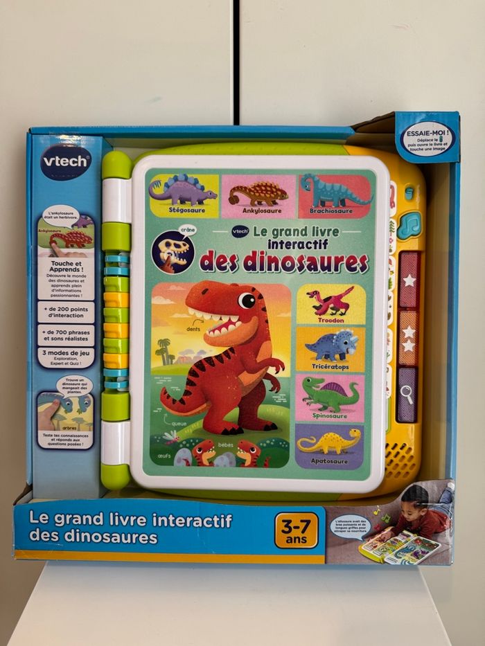 Jeux éducatifs le grand livre interactif des dinosaures vetch cadeau Noël 🎅 🎄
