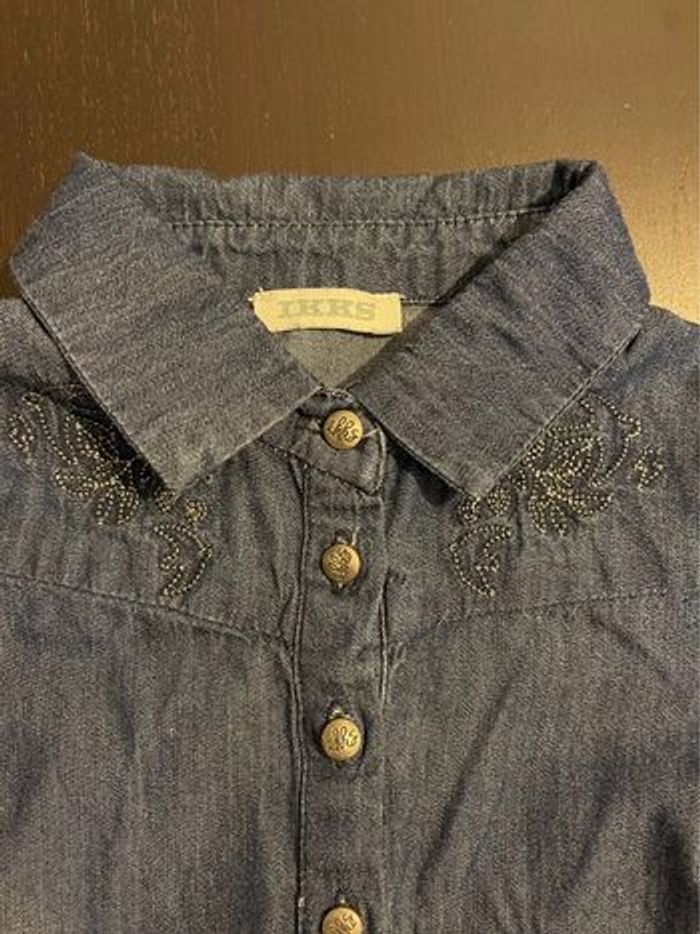 Robe manche longue jeans et tulle IKKS - photo numéro 5