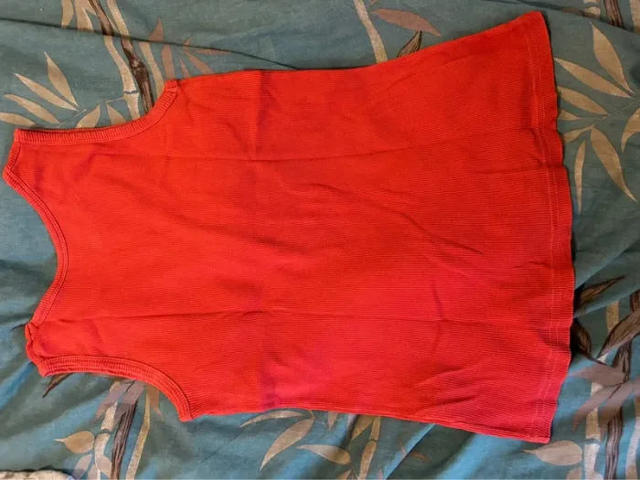 Débardeur / Marcel orange 12 ans #ba.basic - photo numéro 2