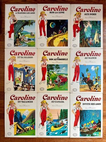 Lot de 9 Grands Albums Hachette blancs livres anciens Caroline Pierre Probst