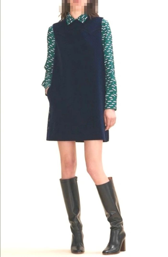 Robe Riera en velours marine MAJE 😍 prix boutique 295€ - photo numéro 11