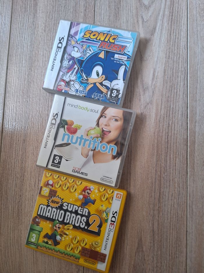 Lot de 3 jeux Nintendo DS/3DS complets avec notices
