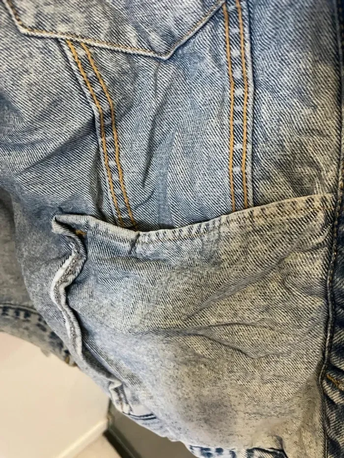 Denim Jacket Veste jean Pull & Bear patchs Womens XL - photo numéro 3