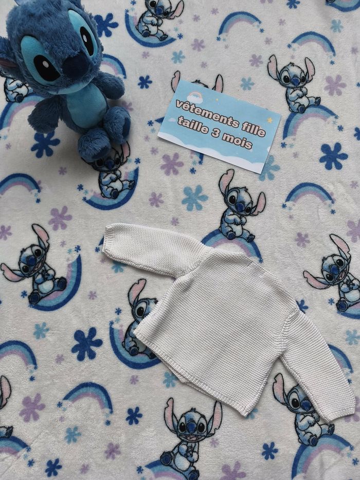 Gilet Mixte In extenso - 3 mois - crème - Etat: Excellent - photo numéro 4