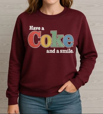 Pull vintage Coca-Cola Bordeaux Taille M