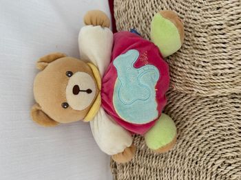 Doudou ours boule rose vert éléphant bleu brodé KALOO