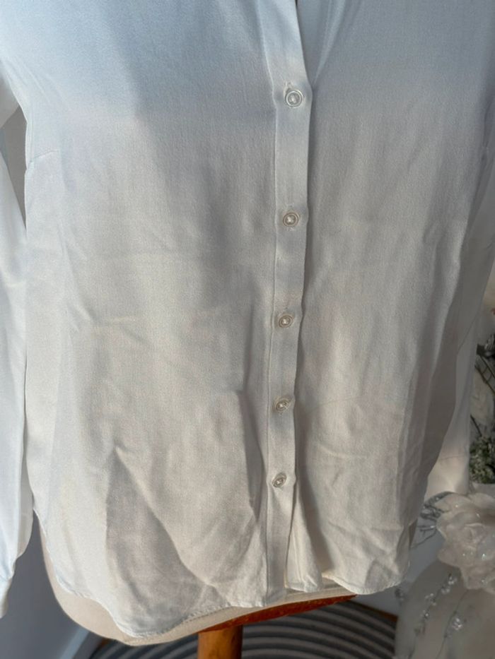 🤍 sublime chemise 100% Viscose blanche - American Vintage - - photo numéro 7
