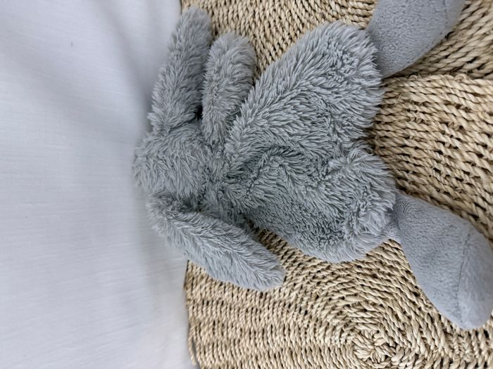 Doudou plat lapin gris - - photo numéro 4