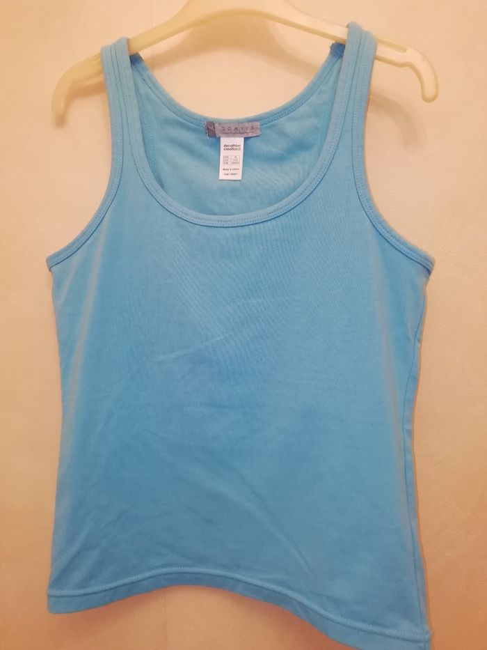 Top brassière sport turquoise DOMYOS T. 36