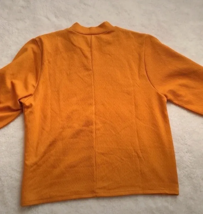 Haut blouse manches longues Zara trafaluc jaune moutarde M - photo numéro 5