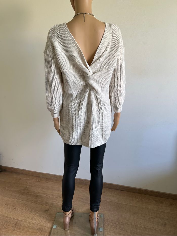 Pull beige à manches longues taille 2 TBE - photo numéro 6