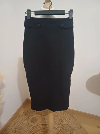 Jupe crayon noire mi-longue H&M taille XXS 32
