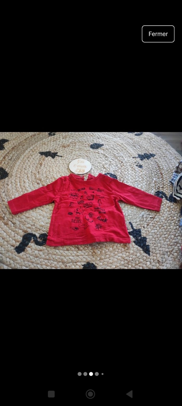 Lot 9 hauts garçon 6 mois - photo numéro 3