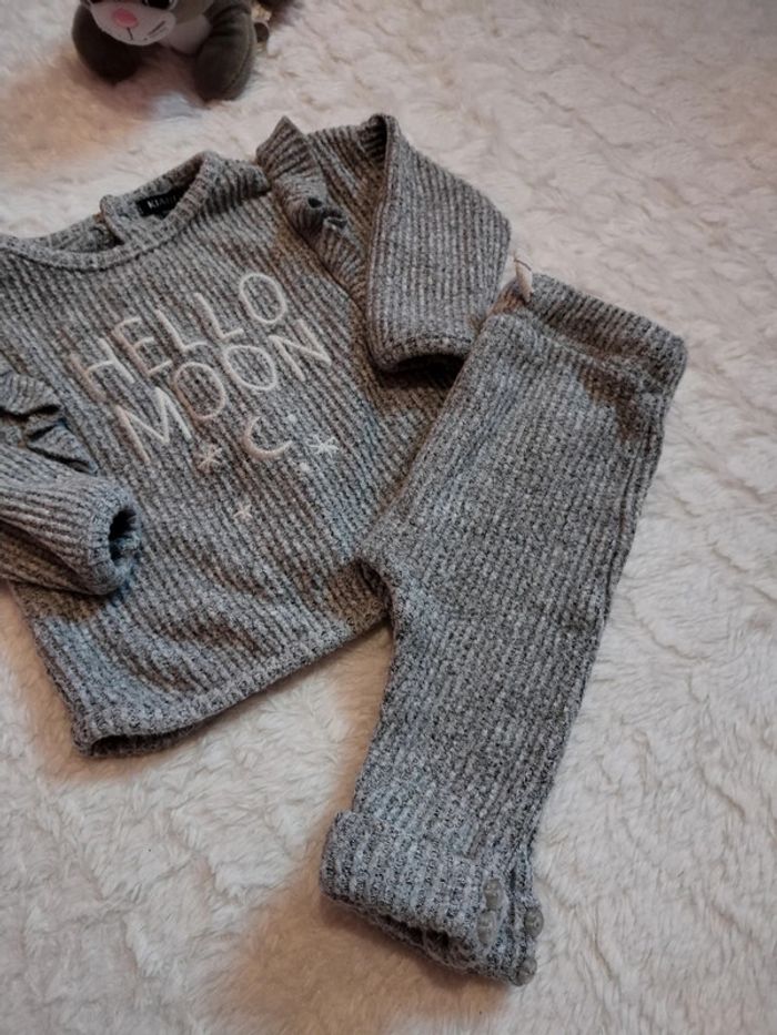 Ensemble côtelé tout doux 3mois - photo numéro 3
