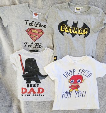Lots t-shirts super-héros 18mois