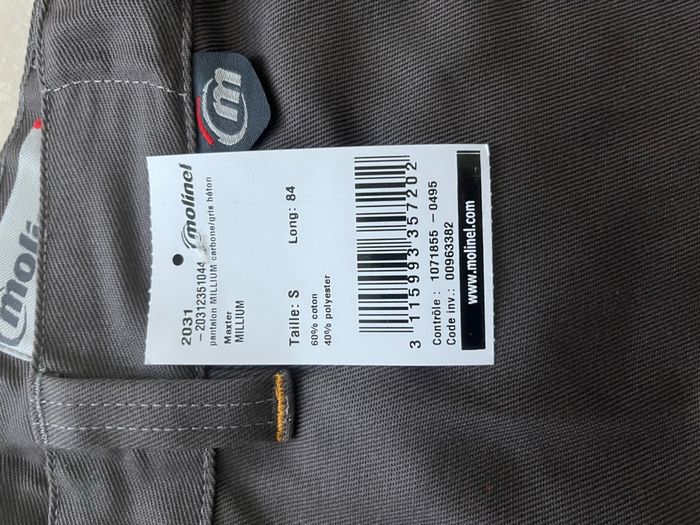 Pantalon de travail molinel - photo numéro 3