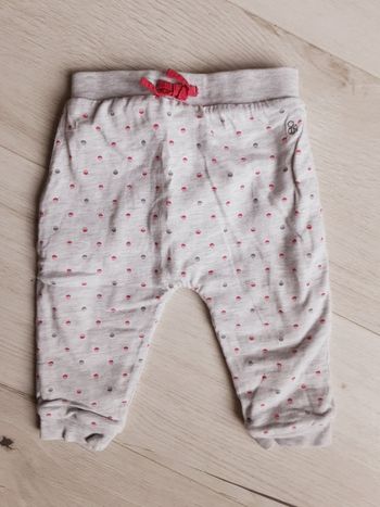 Vêtement bébé fille pantalon gris à pois Obaïbi 6 mois