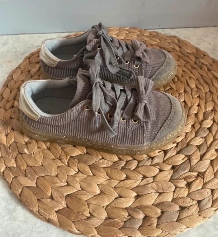 Baskets fille Vertbaudet velours