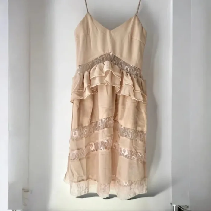 🎄 Magnifique Robe Glamorous - Beige-Rosé T/XS 🎄