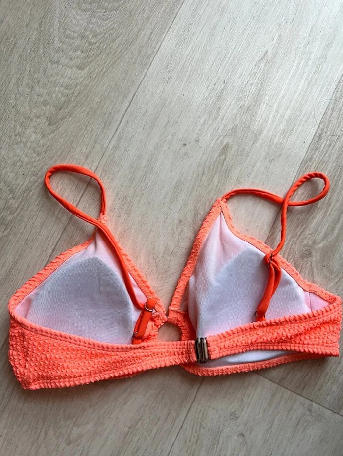 Maillot de bain texturé 2 pièces rose saumon Shein taille M - photo numéro 3