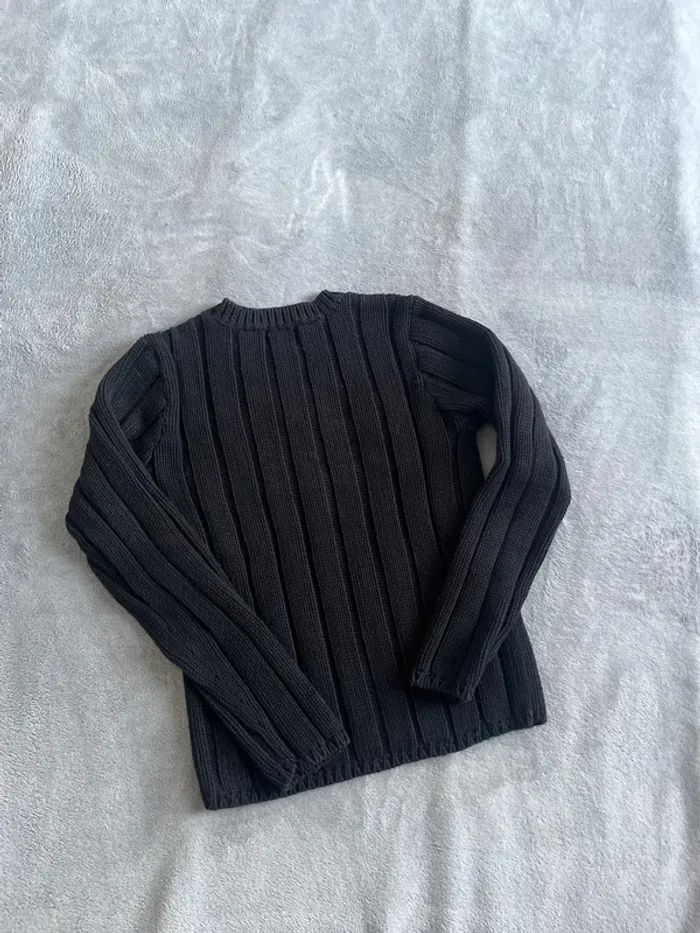 Pull noir Ralph Lauren USA Flag – côtelé Y2K – Taille XS femme - photo numéro 6