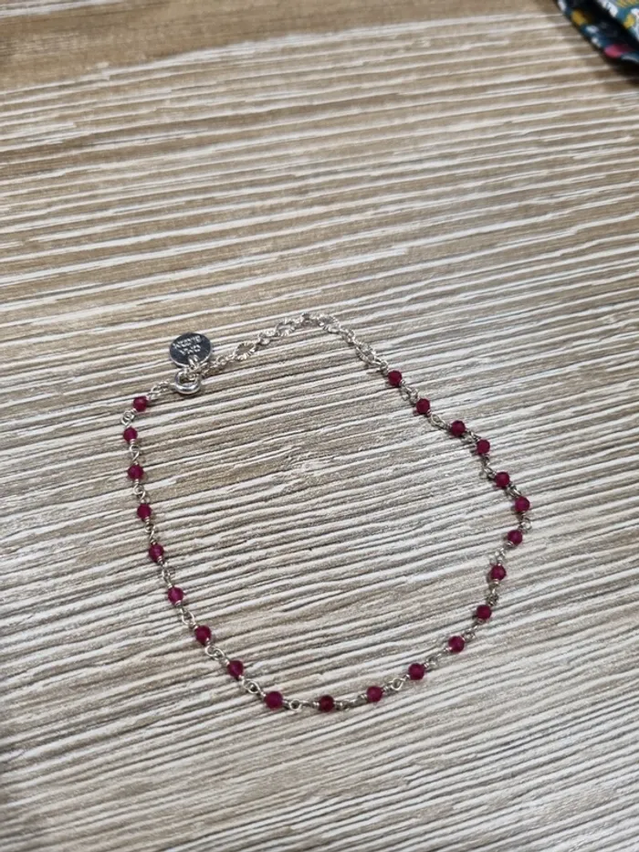 Bracelet "Elsa" Couleur : Argent- Pierres : Rubellite - photo numéro 3
