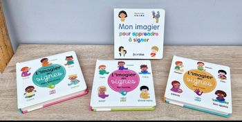 Lot 4 livres language des signes pour bébé neufs