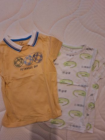 Lot 2 tee shirts dont un petanque