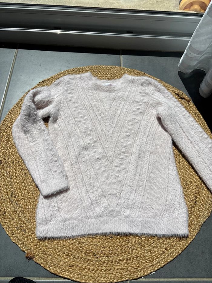 Pull d’hiver rose pale rose poudré super doux