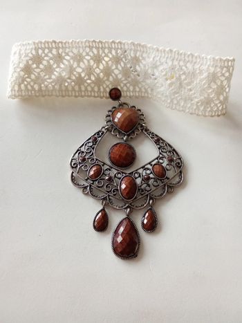 Collier dentelle élégant  🔸