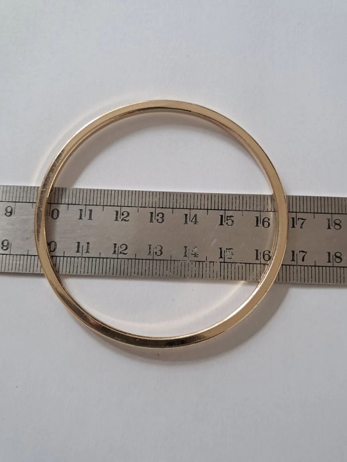 Bracelet jonc doré fantaisie - photo numéro 5