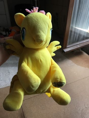 Peluche sac petit poney jaune