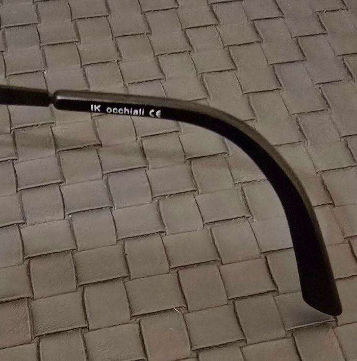 Monture de Lunettes de Vue IK Occhiali – Noire Design – Branches Découpées – Très Bon État - photo numéro 6