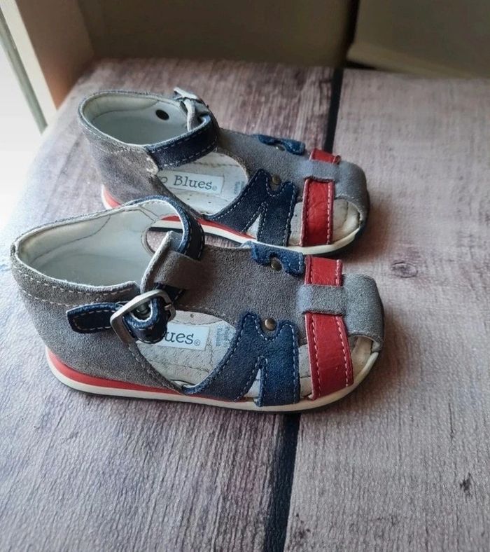 Chaussures sandales Saxo Blues cuir T 21 - photo numéro 2