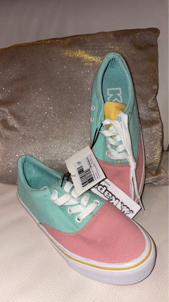 Neuf avec étiquette - Kappa - Baskets en toile tricolores - Taille 38 - Pastel