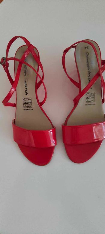 Chaussures vernis orange / corail made in ITALY