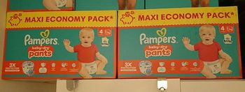 2  cartons de 94 couches Pampers pants baby-dry taille 4 (9-15kg)