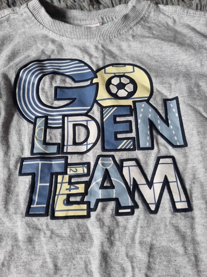 T-shirt manches longues gris avec écriture 4ans - photo numéro 2