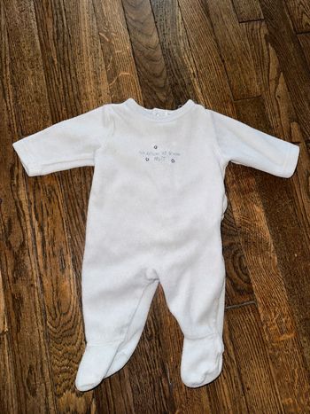 Pyjama velour Bout’chou  1 mois