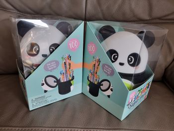 Lot de 2 trousses Legami Panda Super Kawaii XXL