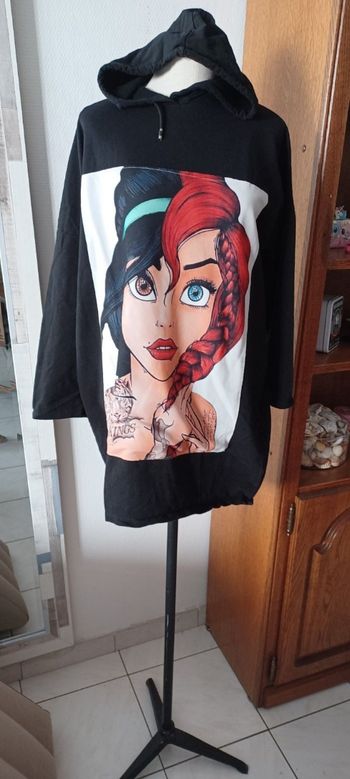 Très jolie robe sweat à capuche femme T U