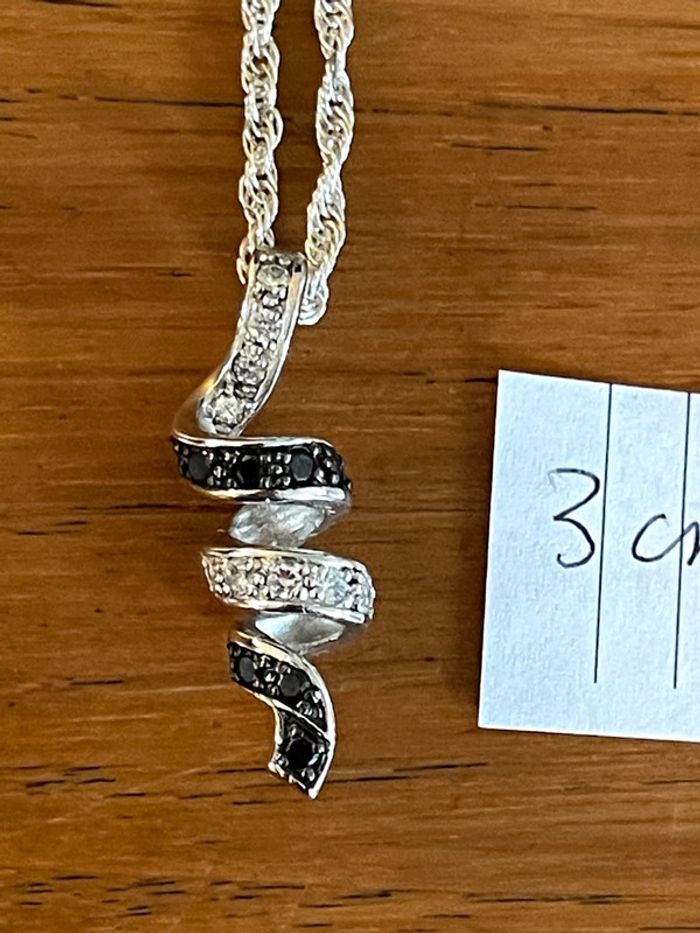 Collier et pendentif en argent 925 poinçonné - photo numéro 8