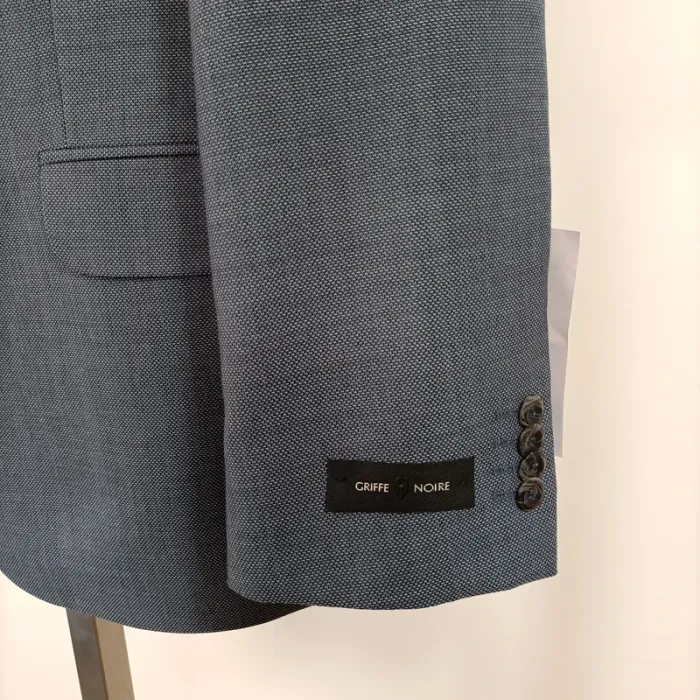 Veste de costume bleue coupe regular Griffe Noire - Taille 50 A476 - photo numéro 4