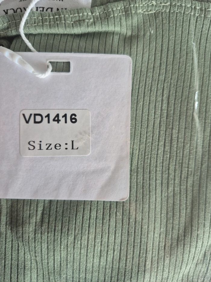 Robe Courte Femme Été Sauge Taille L/40 - photo numéro 3