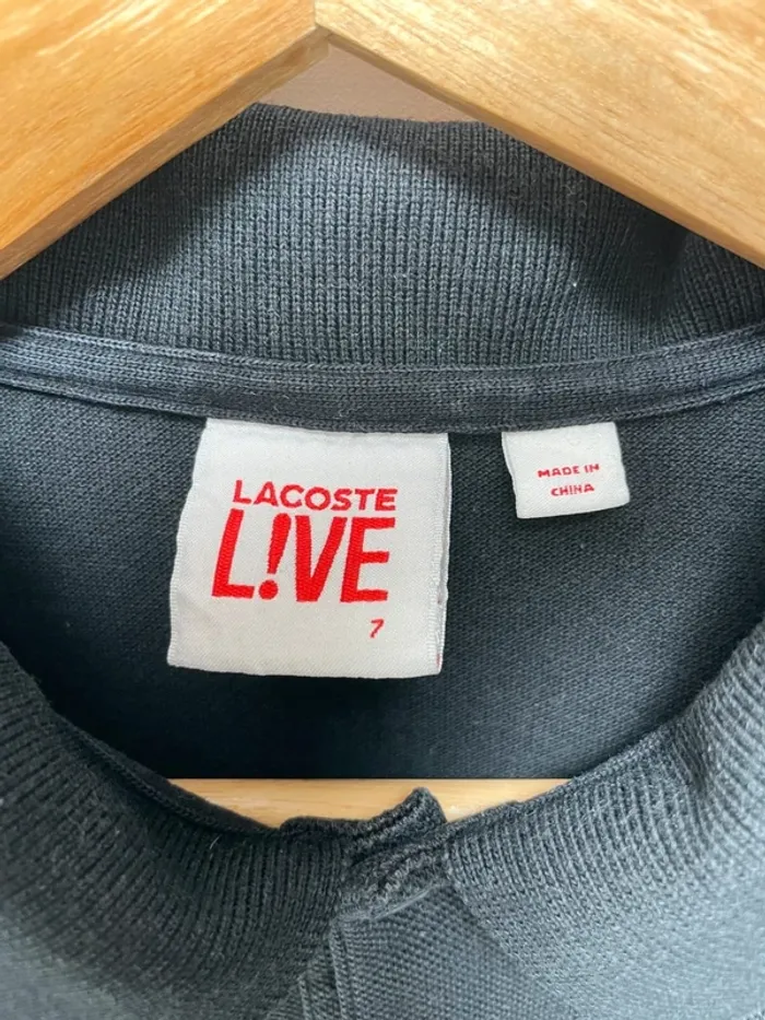 Polo Lacoste Live noir manches courtes taille 7 (M) - photo numéro 3